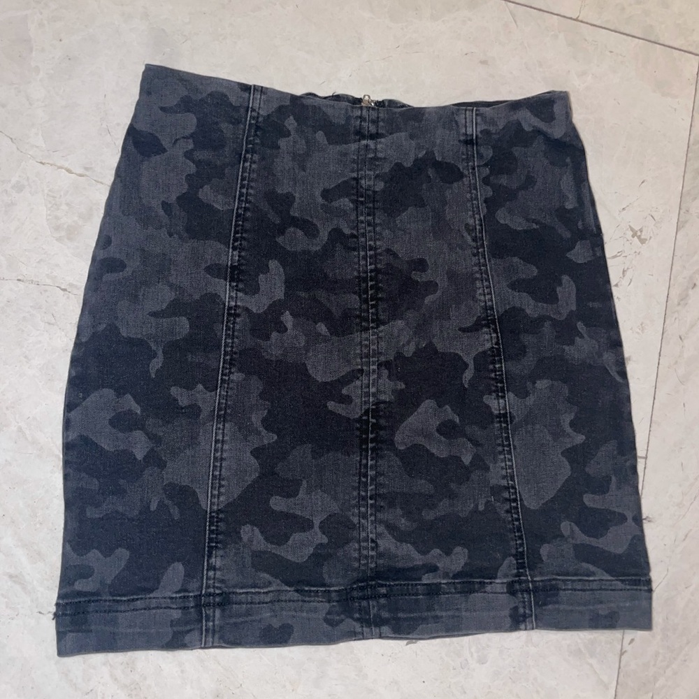 Camo Jean Skirt